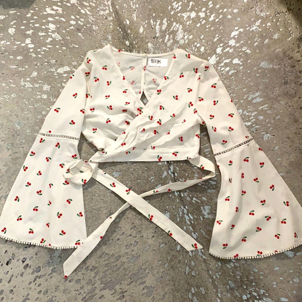 Never worn: Seek the Label Cherry Crop Top